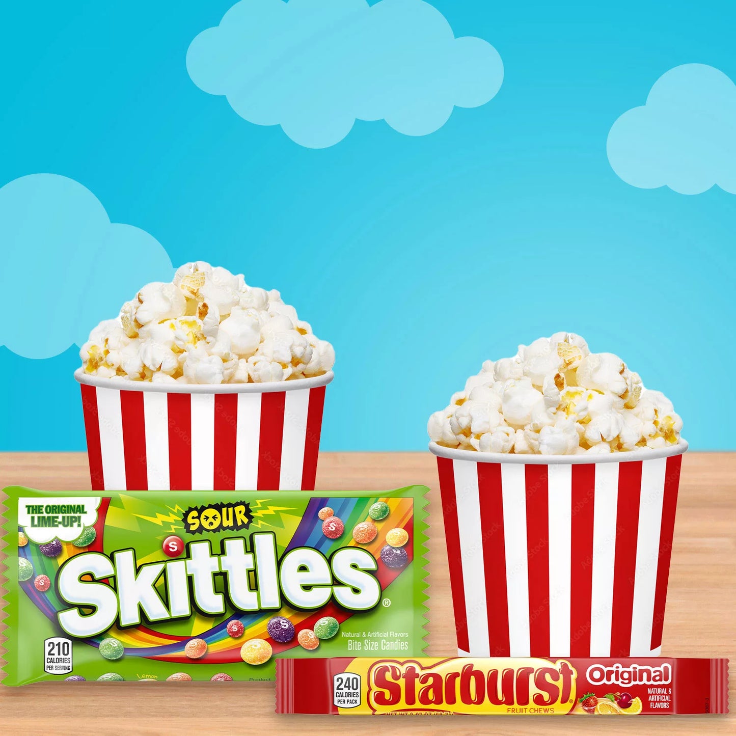 Skittles and Starburst Chewy Candy, Variety Pack, Full Size, 30-count