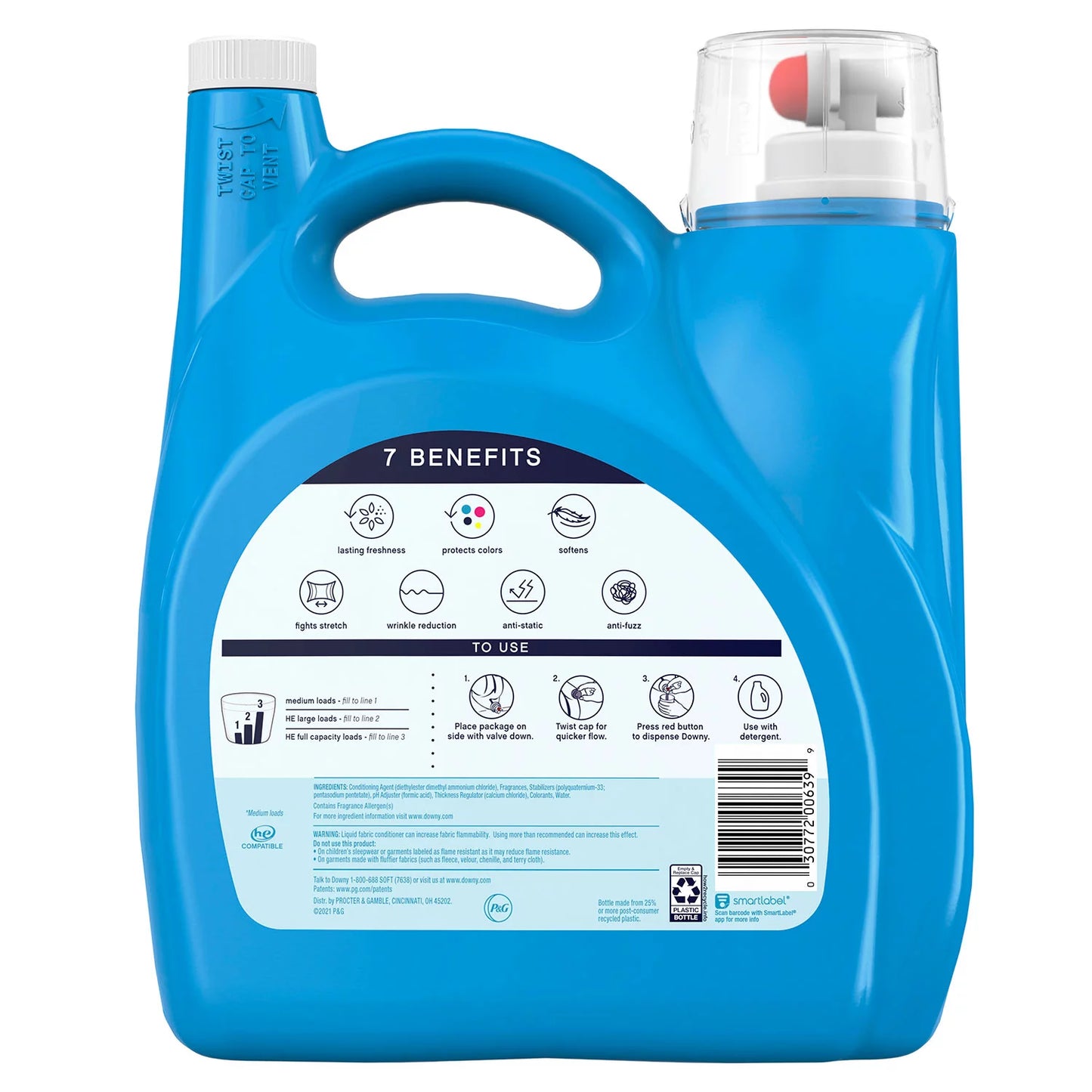 Downy Ultra Concentrated HE Fabric Softener, April Fresh, 251 Loads, 170 fl oz