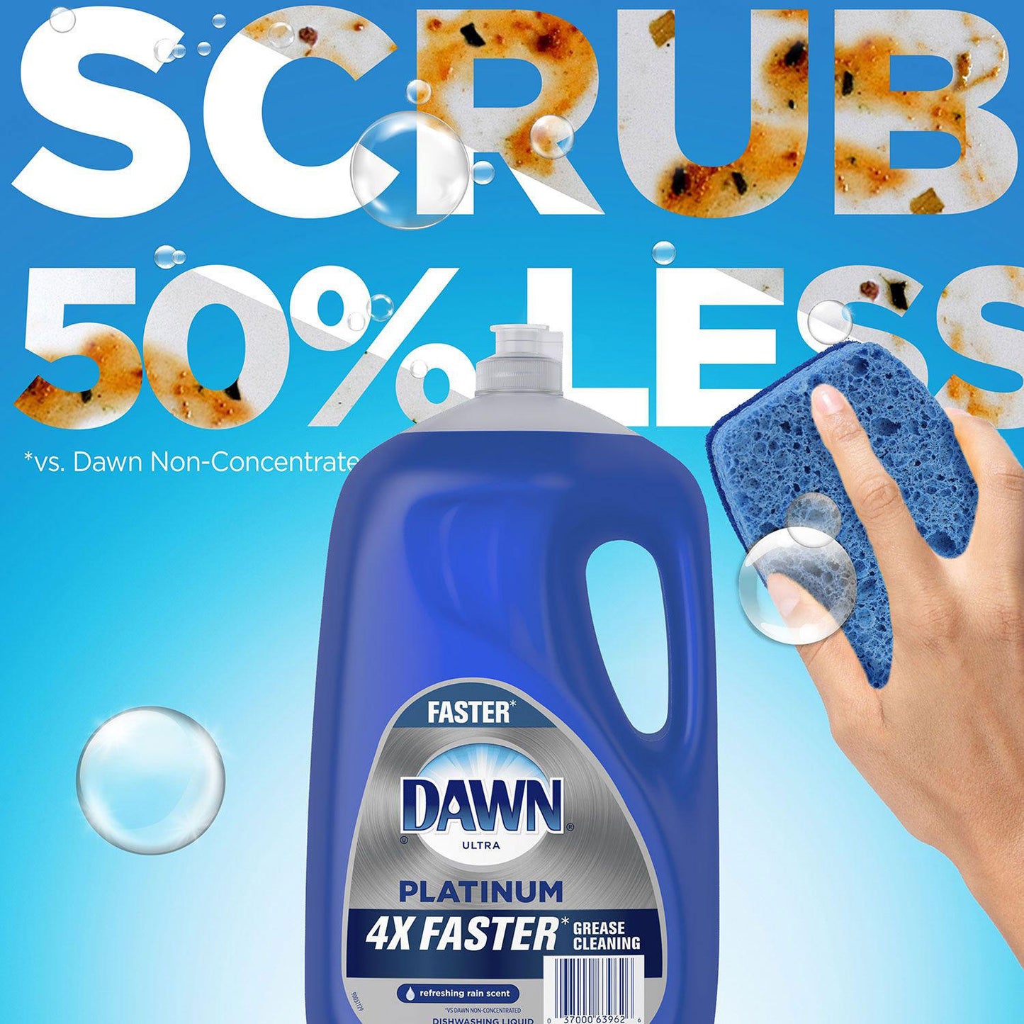Dawn Platinum Dishwashing Liquid Dish Soap, Refreshing Rain (90 oz.)
