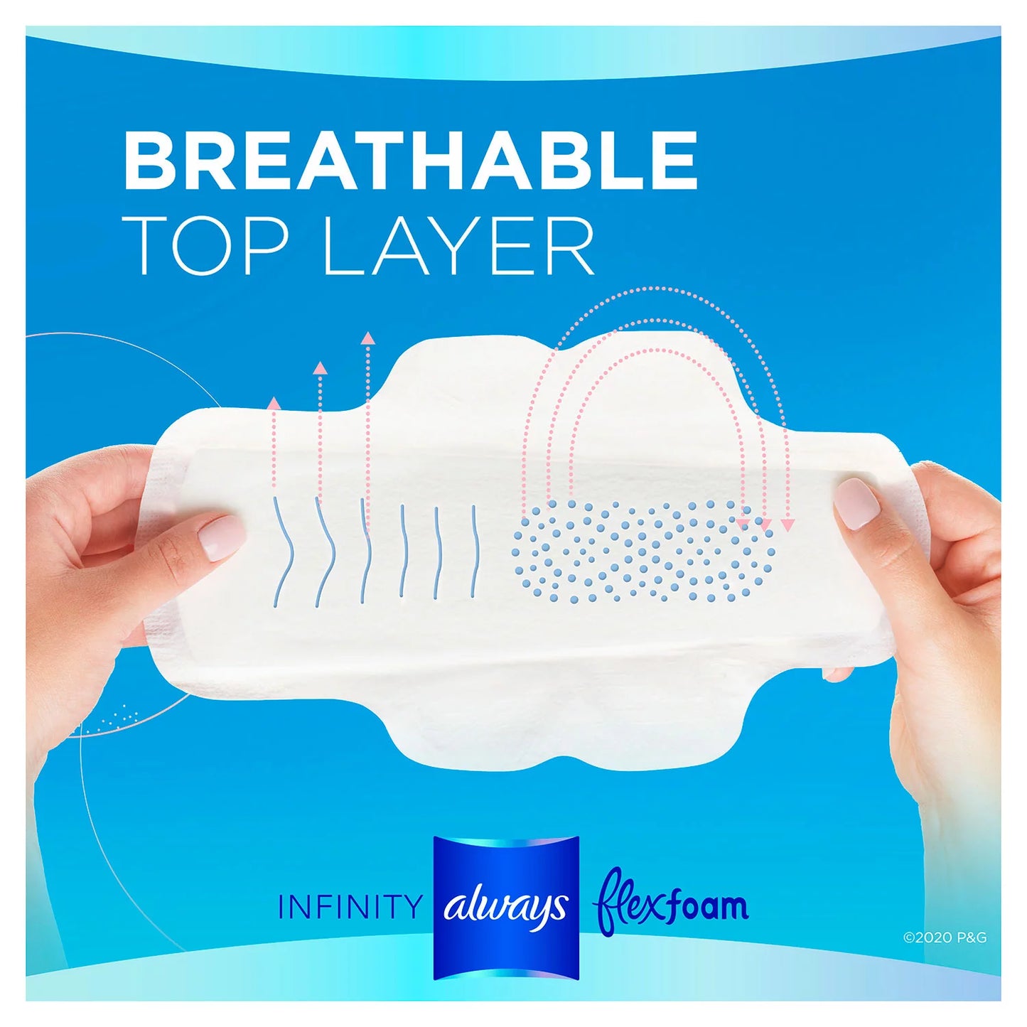Always Infinity FlexFoam Pads, Size 2, Super Absorbency, Unscented (80 ct.)