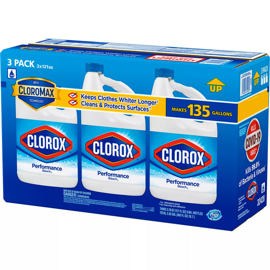 Clorox Performance Bleach (121 oz. bottles, 3 pk.)