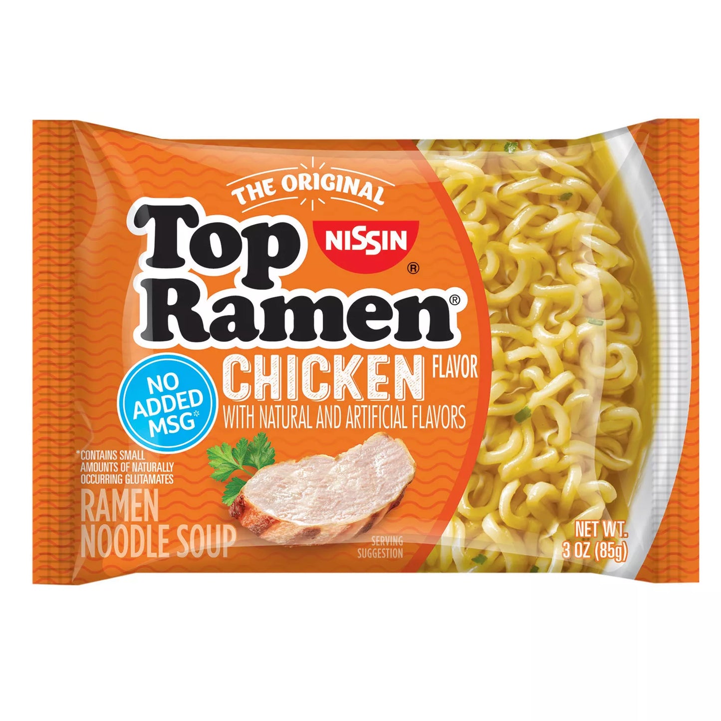 Nissin Top Ramen, Chicken, 3 oz, 48-count
