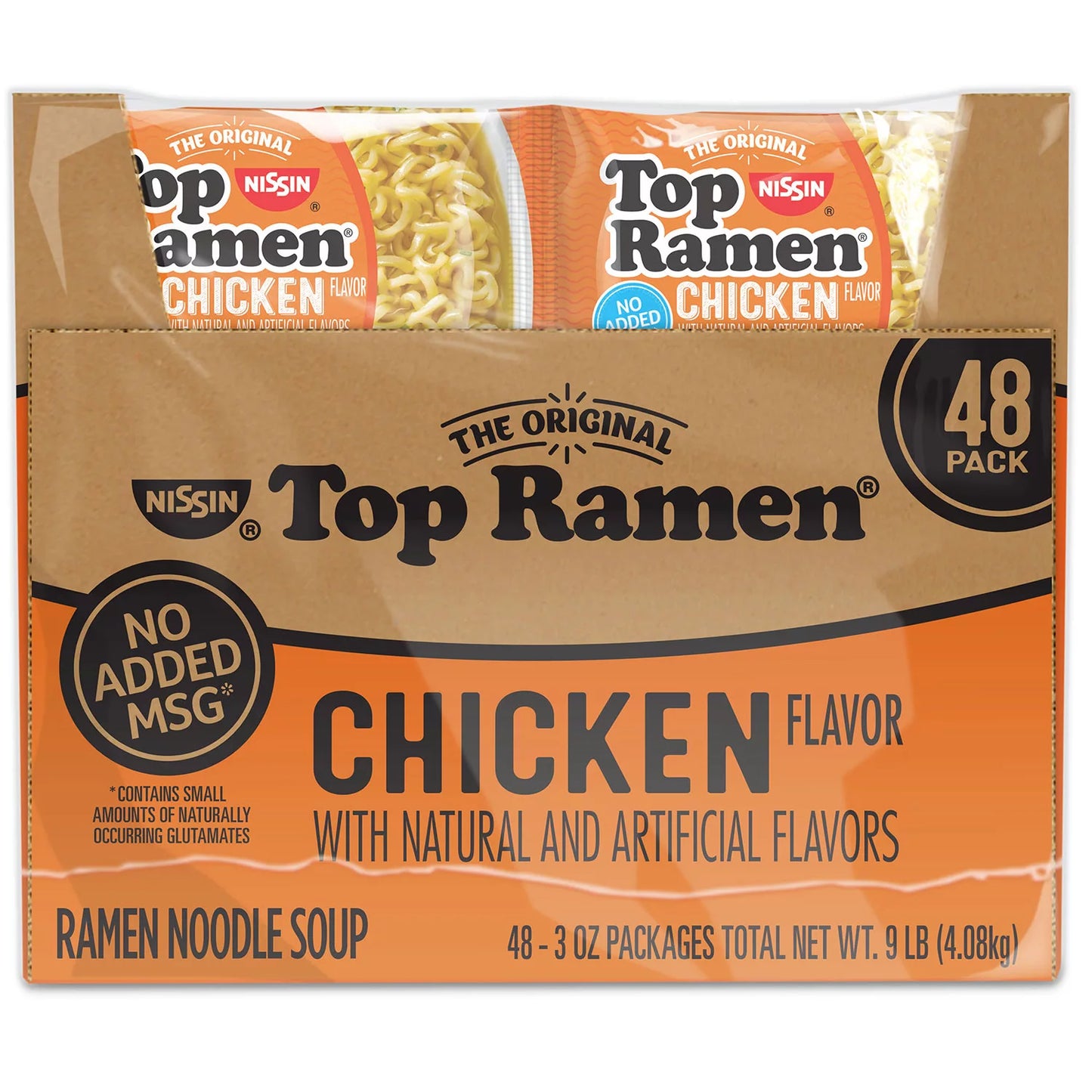 Nissin Top Ramen, Chicken, 3 oz, 48-count