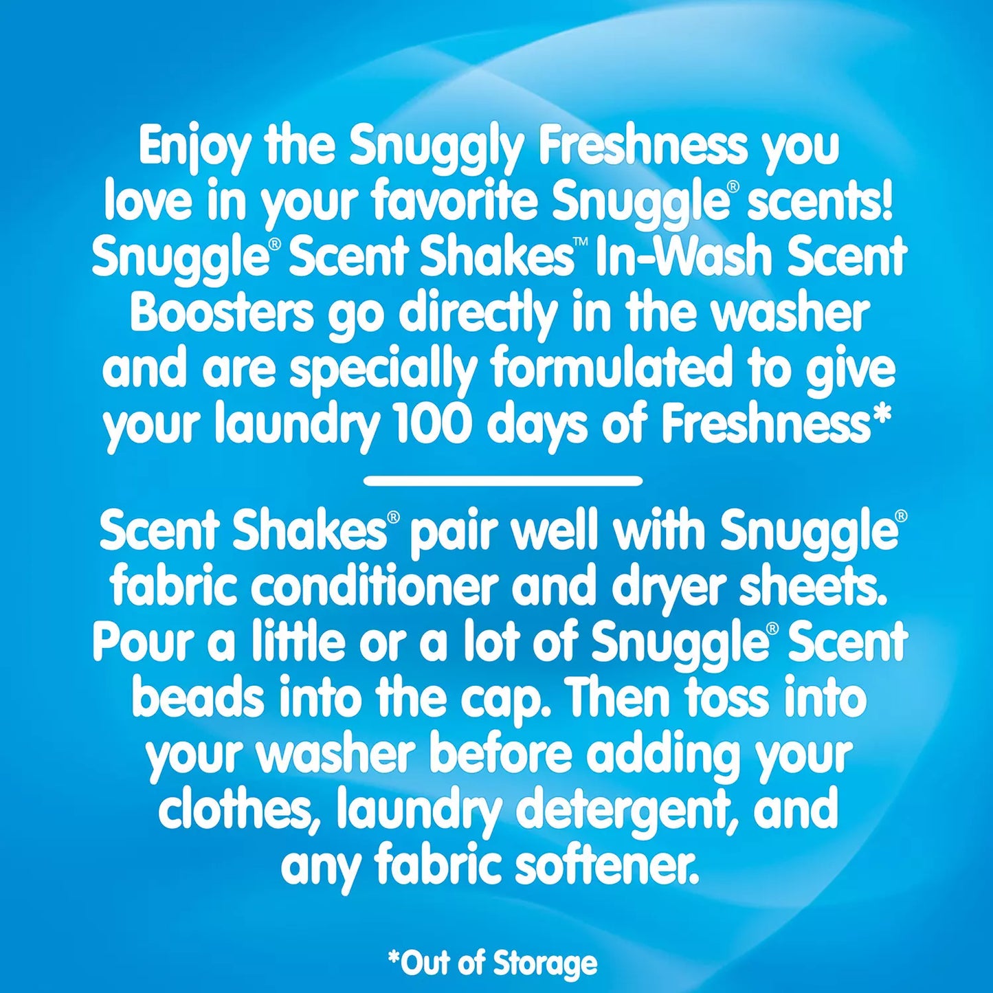 Snuggle Scent Shakes In-Wash Scent Booster Beads, Blue Sparkle (37.6 oz.)