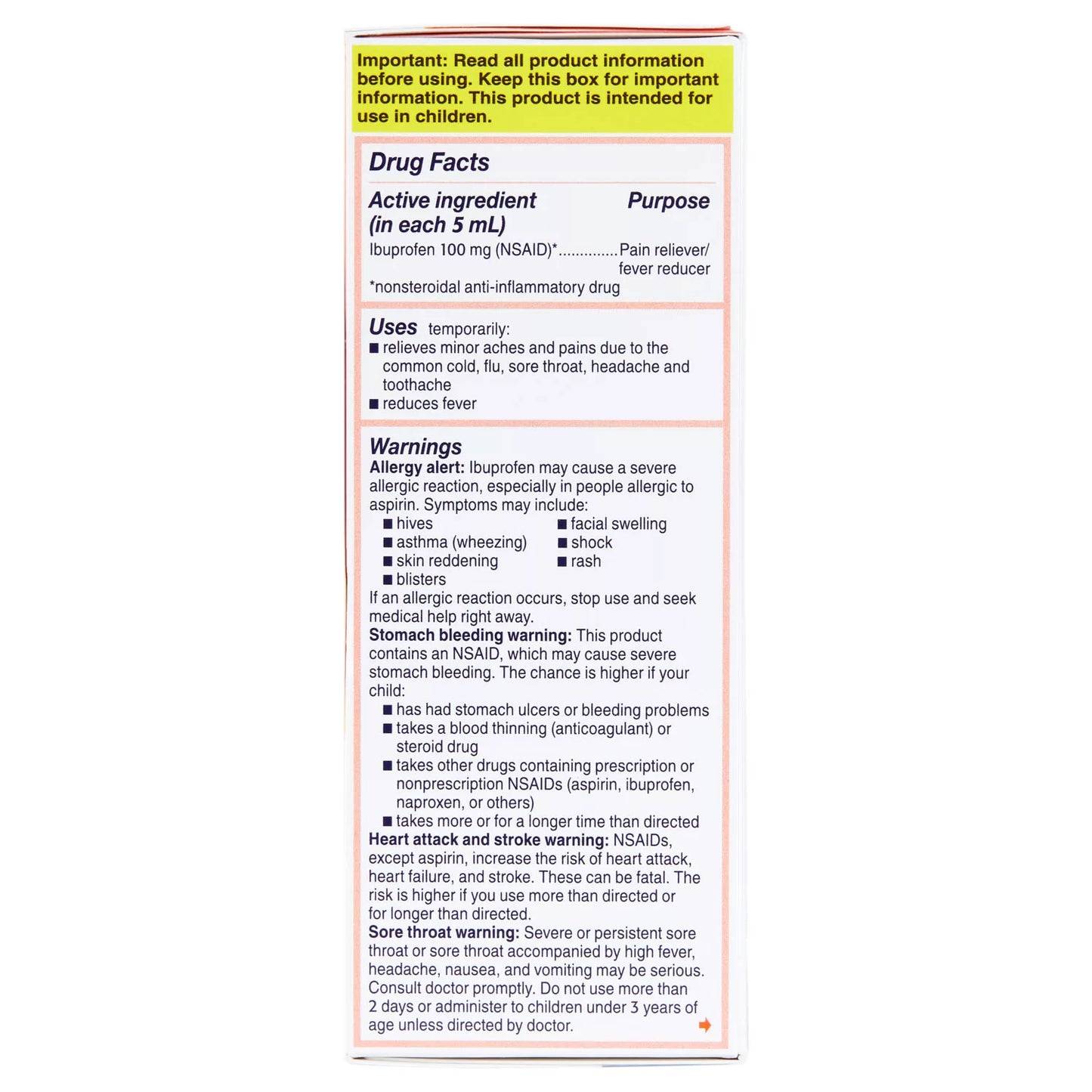 Children's Motrin Oral Suspension, Berry (4 oz., 3 pk.)