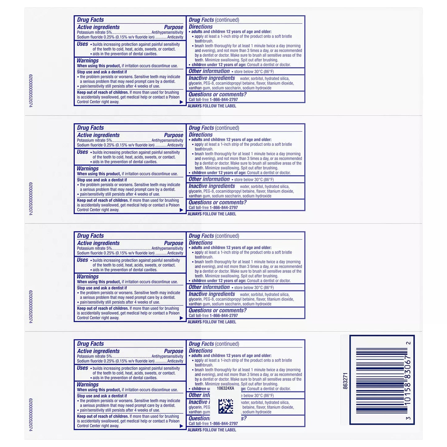 SENSODYNE Pronamel Gentle Whitening Advanced Toothpaste 6.5 oz, 4-pack