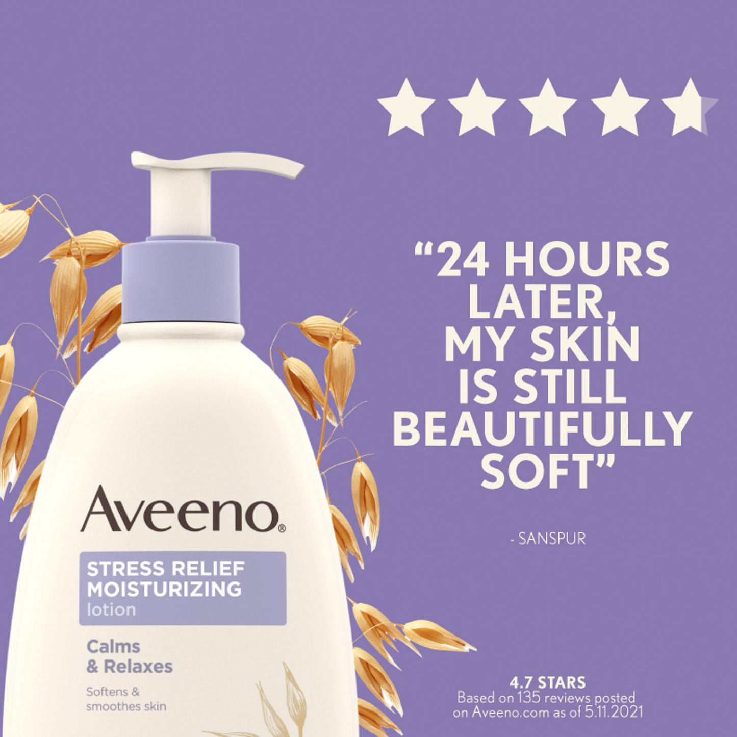 Aveeno Stress Relief Moisturizing Lotion (18 fl. oz., 2 pk. with 2.5 oz. Tube)