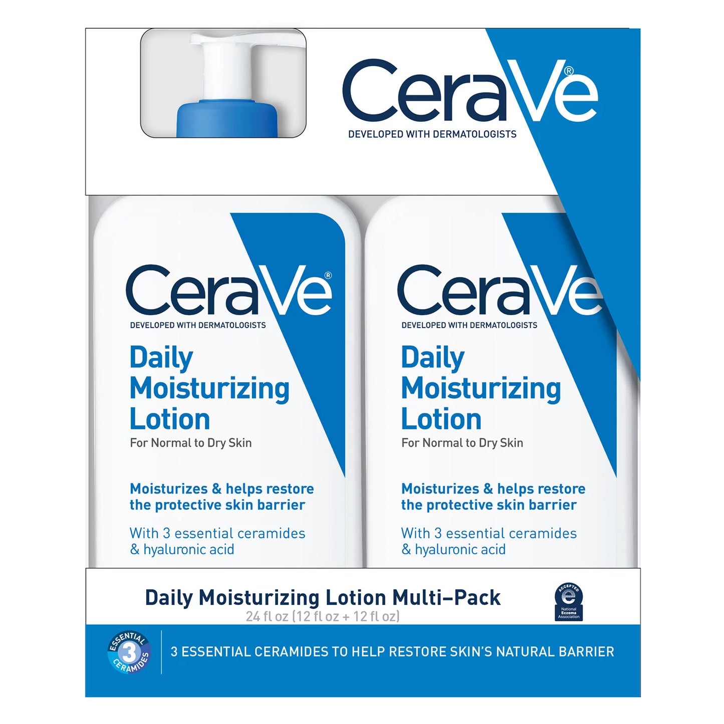 CeraVe Daily Moisturizing Lotion, Normal to Dry Skin (12 fl. oz., 2 pk.)