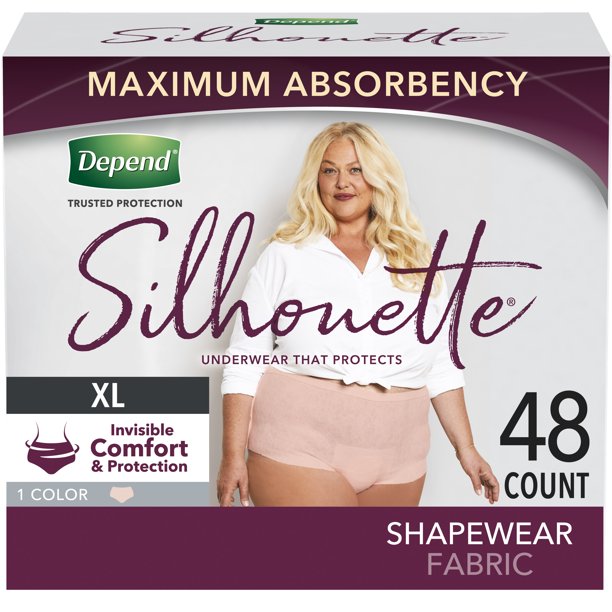 Depend Silhouette Incontinence Underwear, Extra Large (48 ct