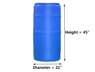 Large Plastic Barrel - Capacity 77 Gallons