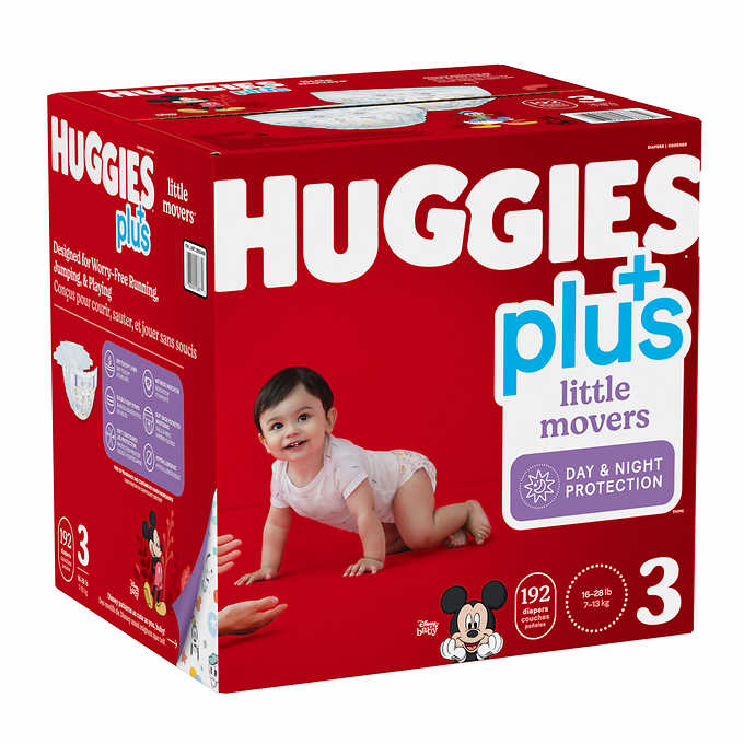 Huggies Plus Diapers Sizes 3 - 7