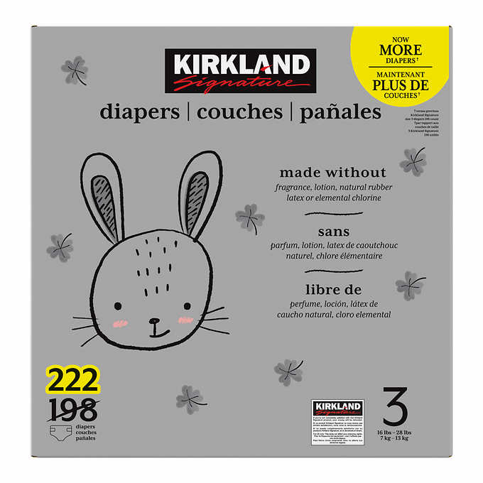 Kirkland Signature Diapers Sizes 3-6