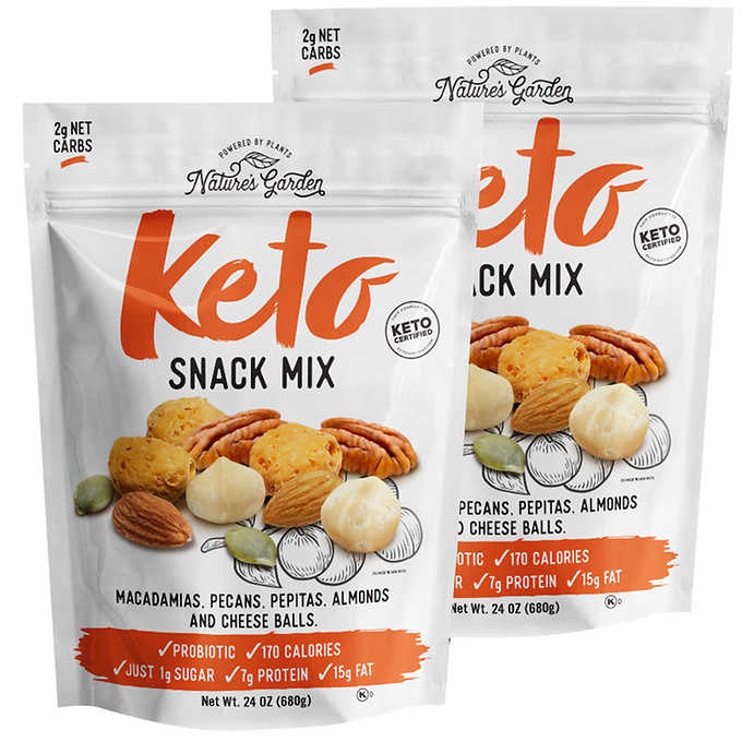 Nature's Garden Keto Snack Mix 24 oz 2-pack