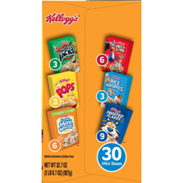 Kellogg's Jumbo Assortment Pack (32.7 oz., 30 pk.)