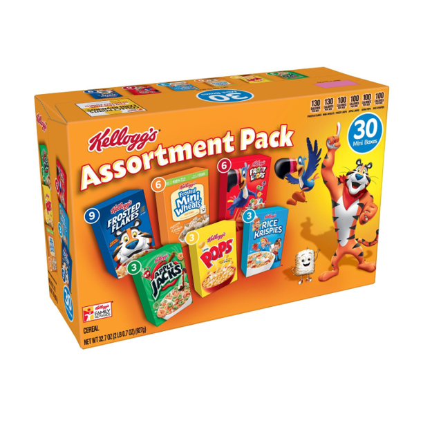 Kellogg's Jumbo Assortment Pack (32.7 oz., 30 pk.)
