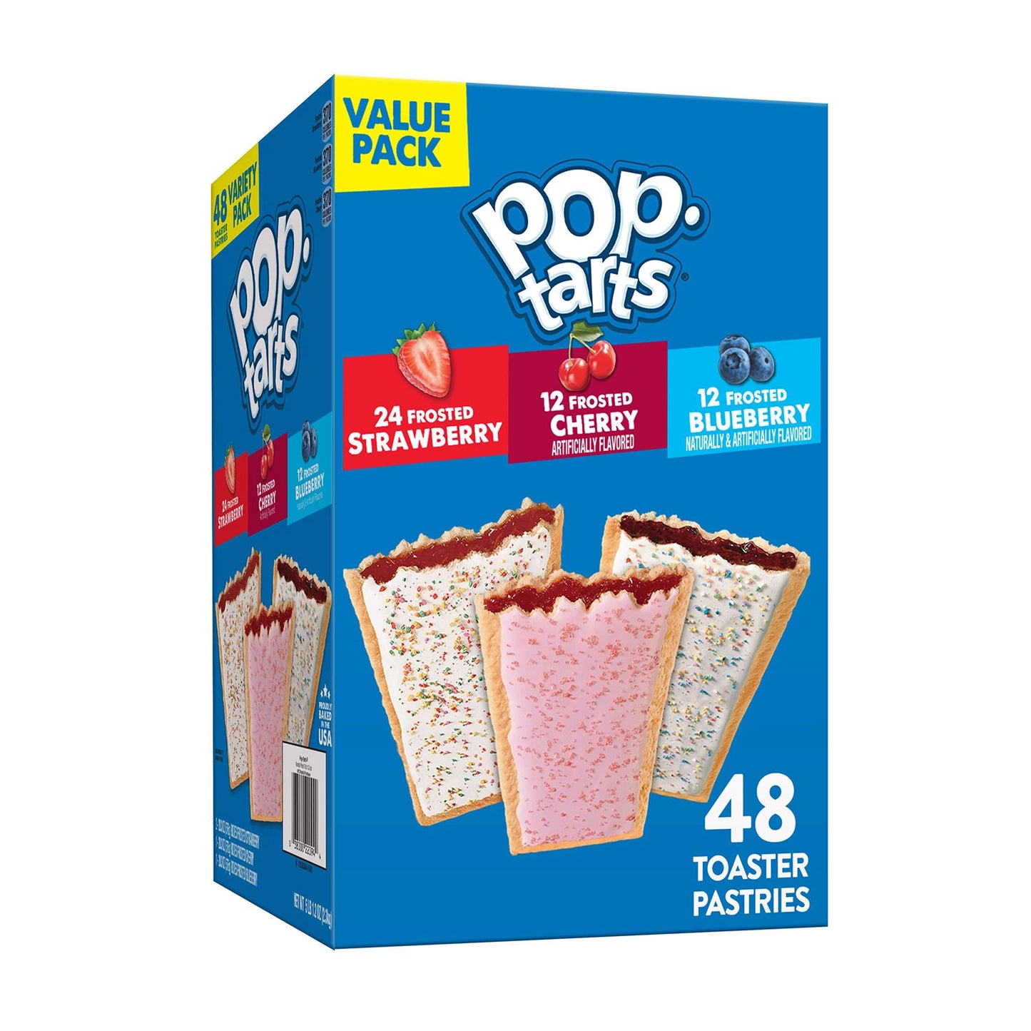 Pop-Tarts Variety Pack, Strawberry, Cherry and Blueberry (48 ct.)