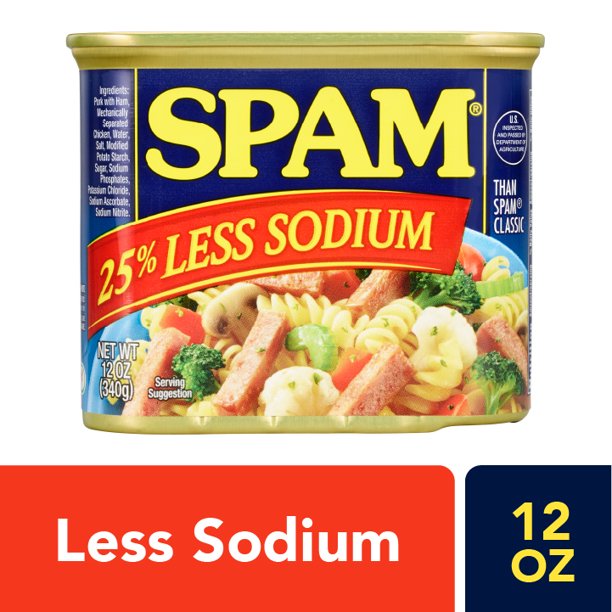 Hormel Spam 25% Less Sodium, 12 oz, 8-count