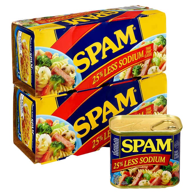 Hormel Spam 25% Less Sodium, 12 oz, 8-count