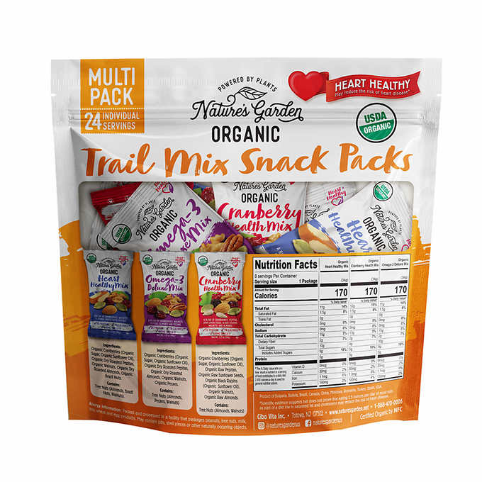Nature's Garden Organic Trail Mix 24-count, 2-pack