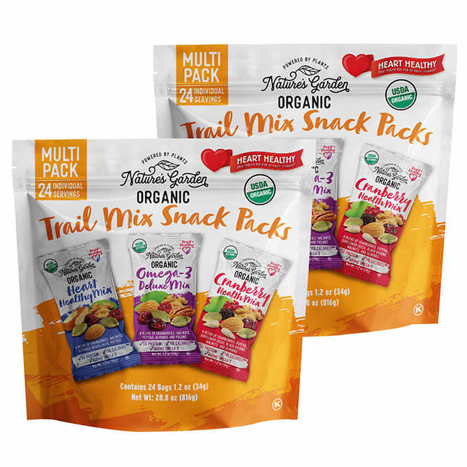 Nature's Garden Organic Trail Mix 24-count, 2-pack