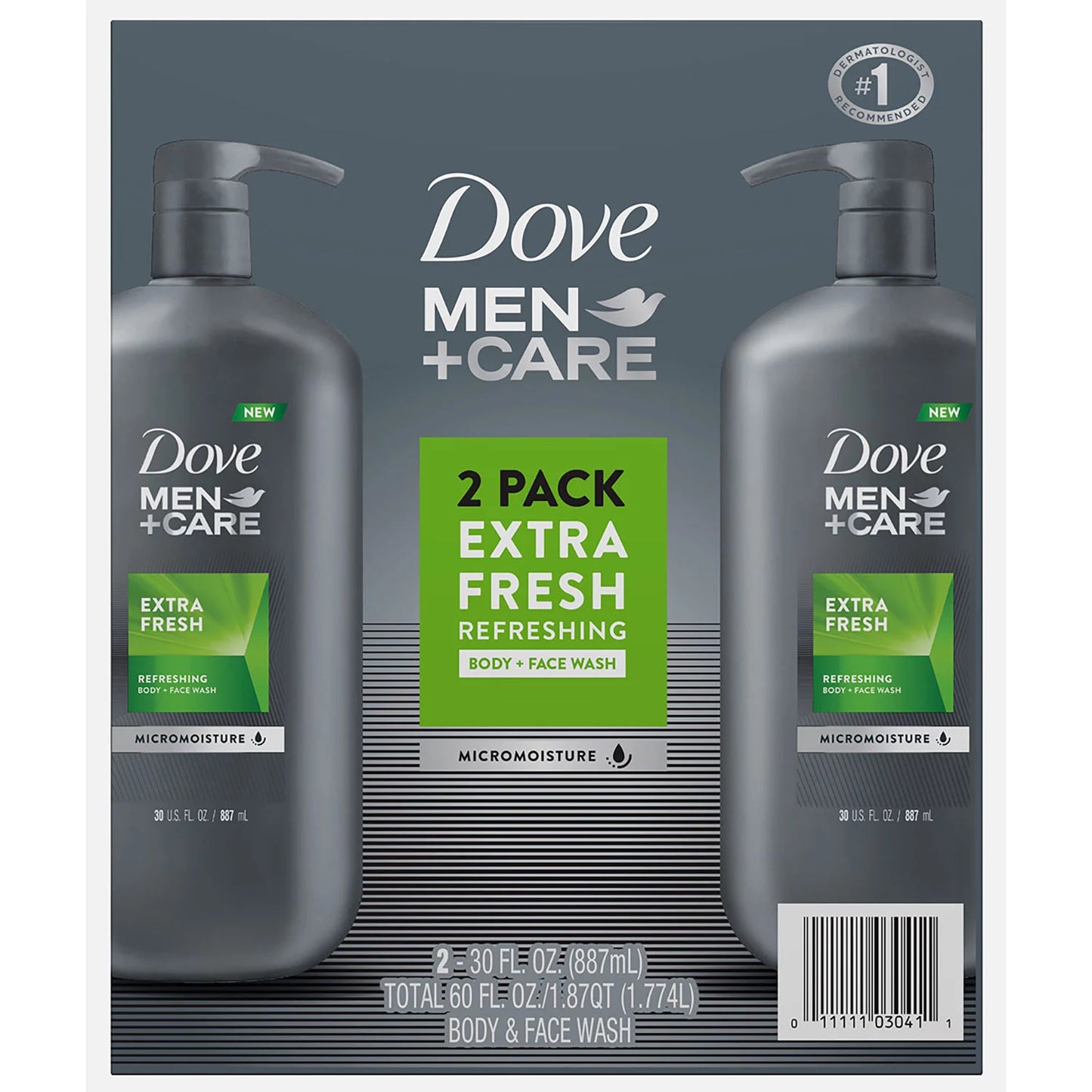 Dove Men+Care Body and Face Wash Extra Fresh (30 oz., 2 pk.)