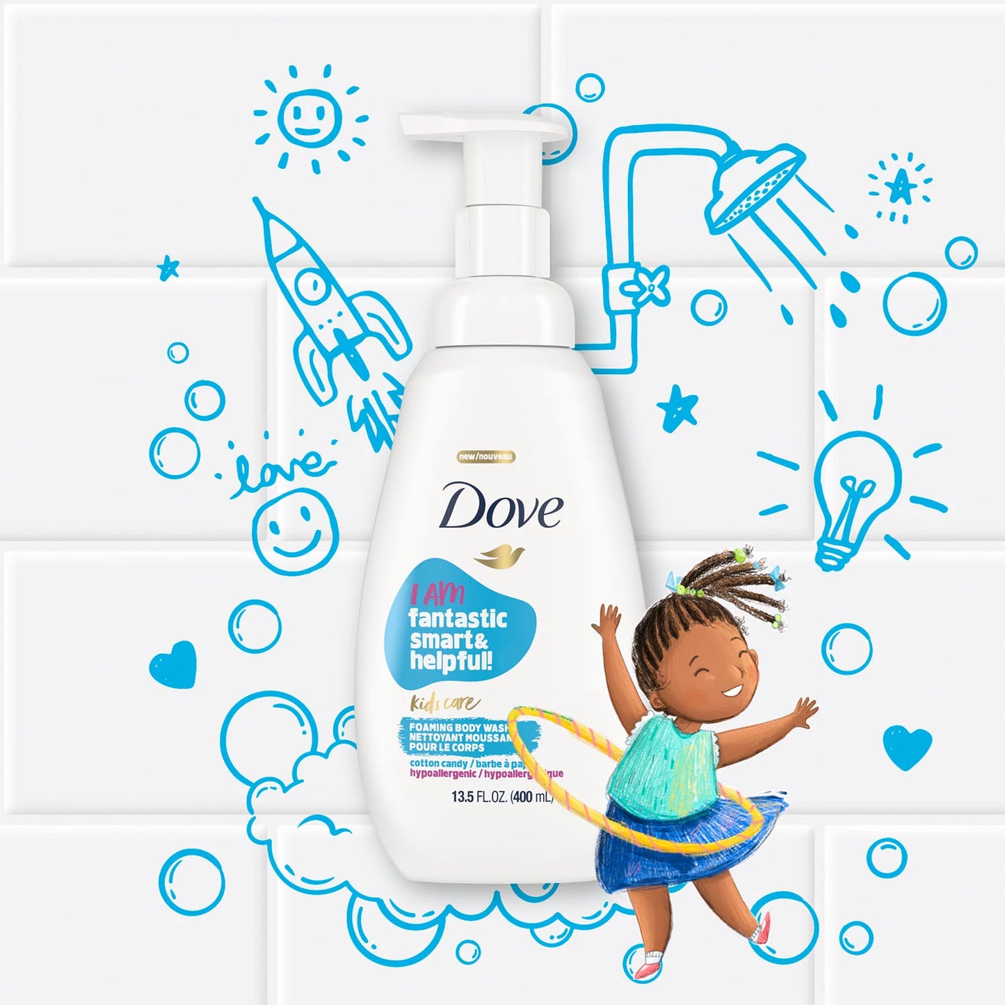 Dove Kids Care Foaming Body Wash, Variety Pack (13.5 fl. oz., 3 pk.)