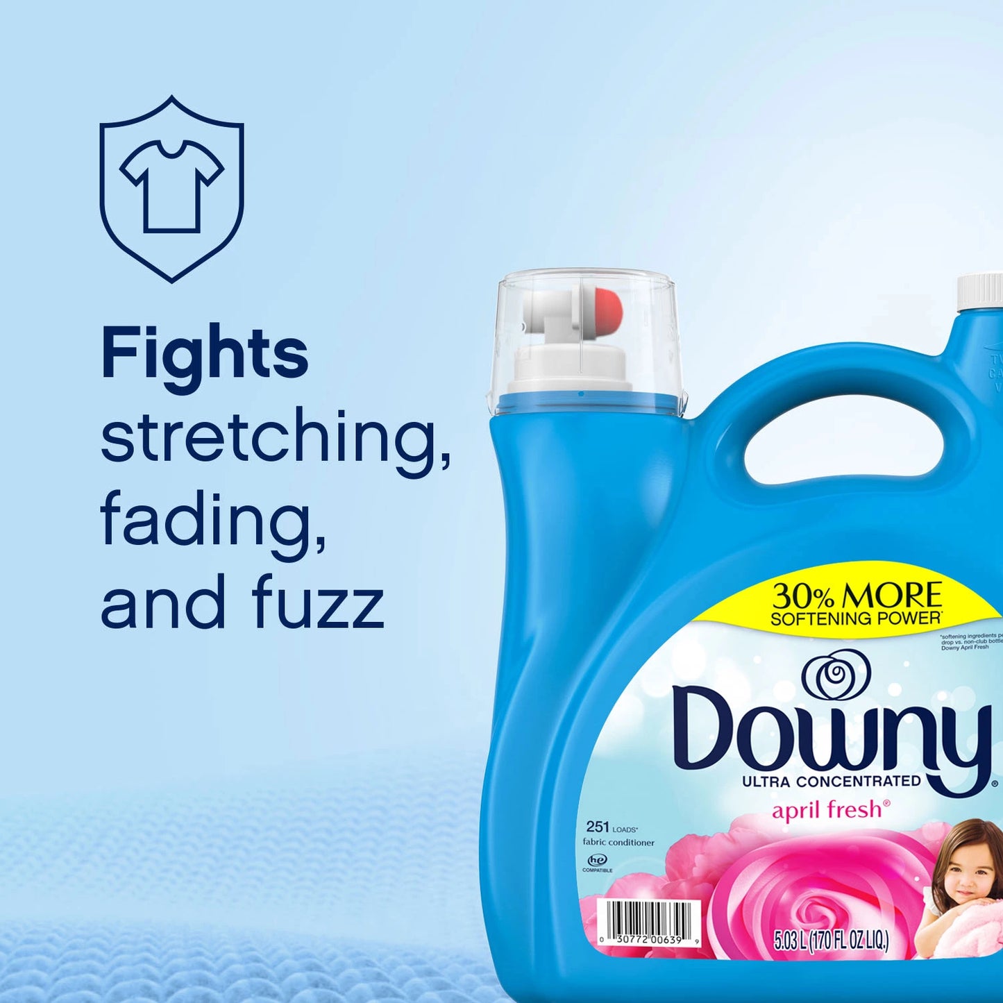 Downy Ultra Concentrated HE Fabric Softener, April Fresh, 251 Loads, 170 fl oz