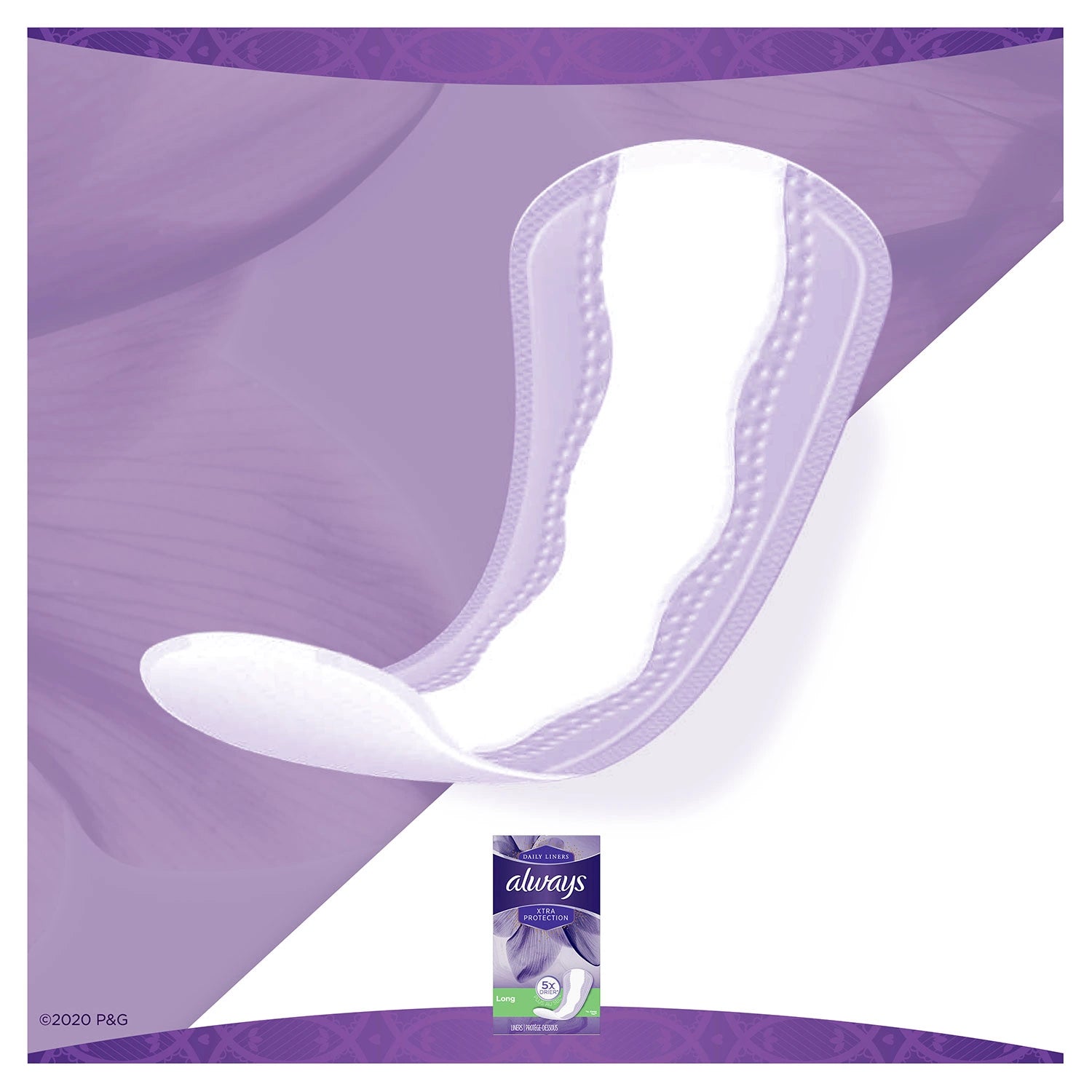 Always Dailies Panty Liners Long Unscented