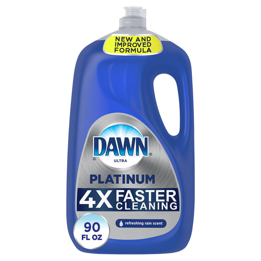 Dawn Platinum Dishwashing Liquid Dish Soap, Refreshing Rain (90 oz.)