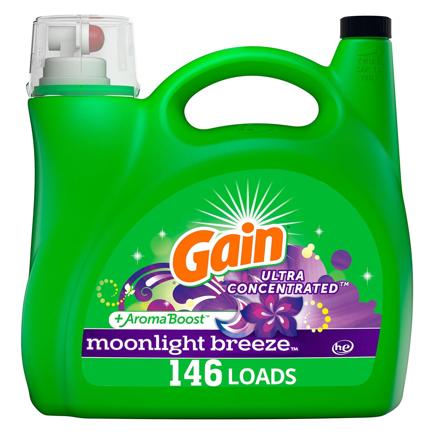 Gain Ultra Concentrated +AromaBoost HE Liquid Laundry Detergent, Original, 146 Loads, 200 fl oz