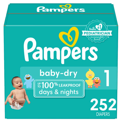 Pampers Baby Dry One-Month Supply Diapers (Choose Your Size)