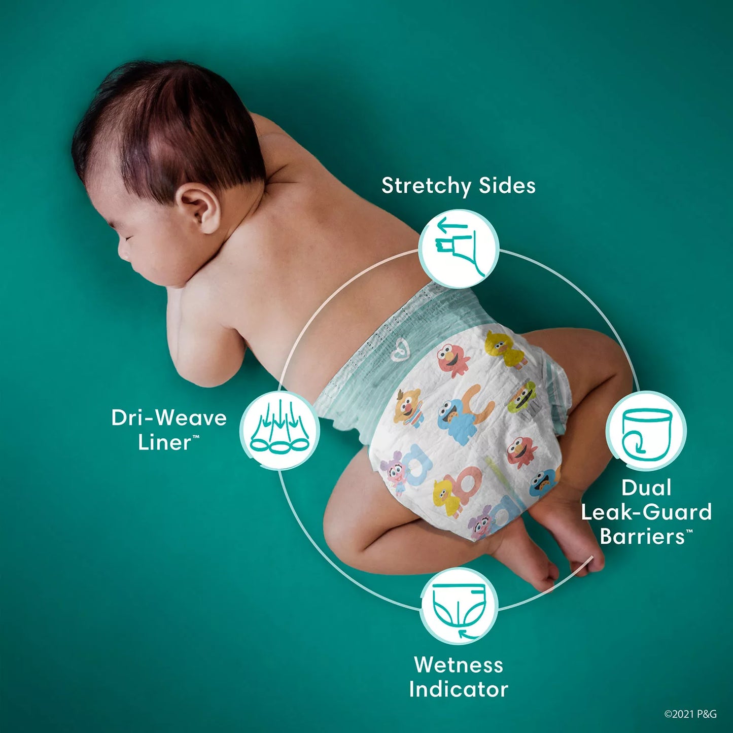 Pampers Baby Dry One-Month Supply Diapers (Choose Your Size)