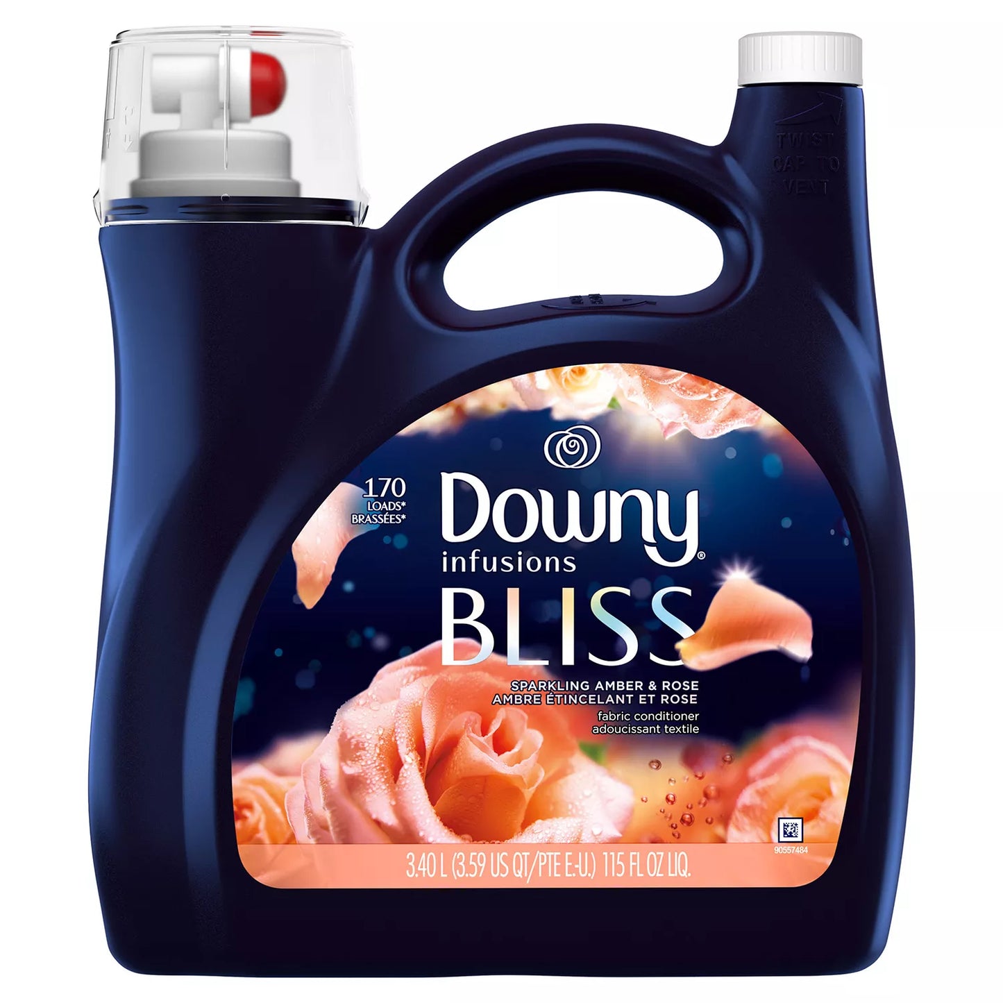 Downy Sparkling Amber & Rose Infusions Liquid Fabric Conditioner Fabric  Softener, 81 fl oz - Kroger