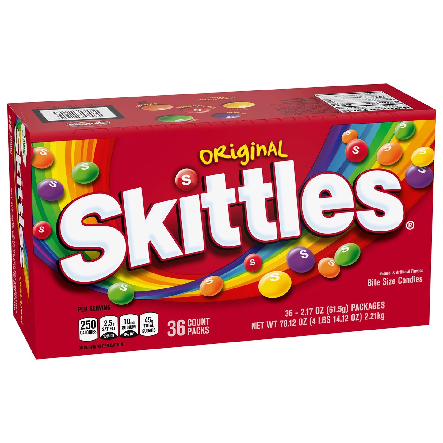 Skittles Original Chewy Candy, Full Size, 2.17 oz, 36-count