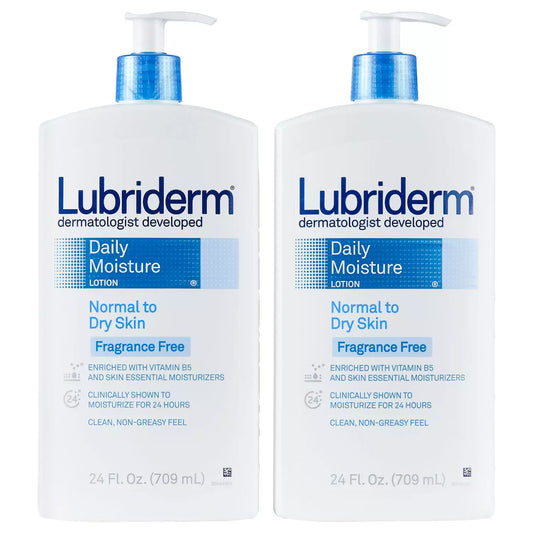 Lubriderm Daily Moisture Body Lotion, Fragrance-Free (24 oz., ea. 2 pk.)