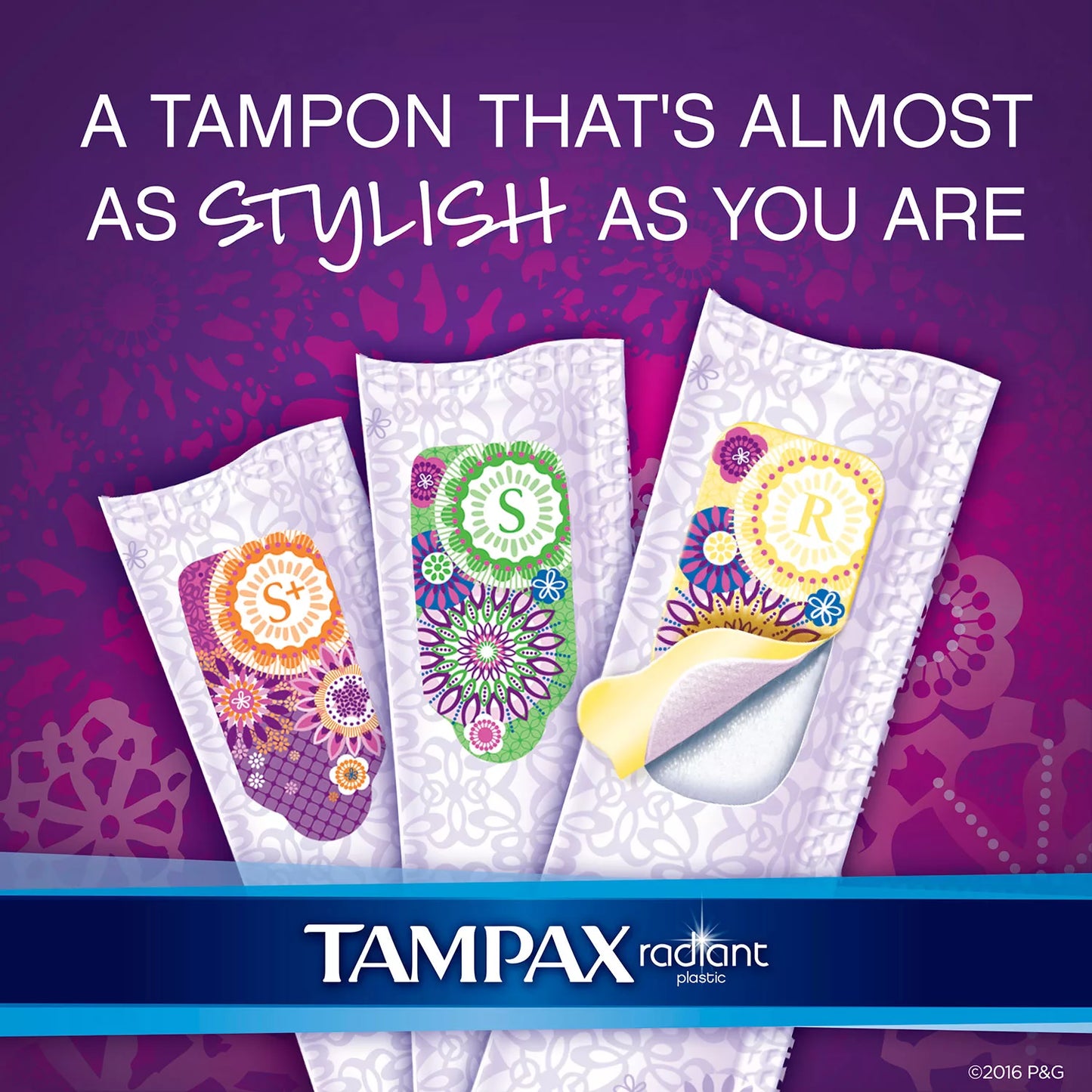 Tampax Radiant Tampons Duo Pack Regular/Super Absorbency, Unscented (84 ct.)