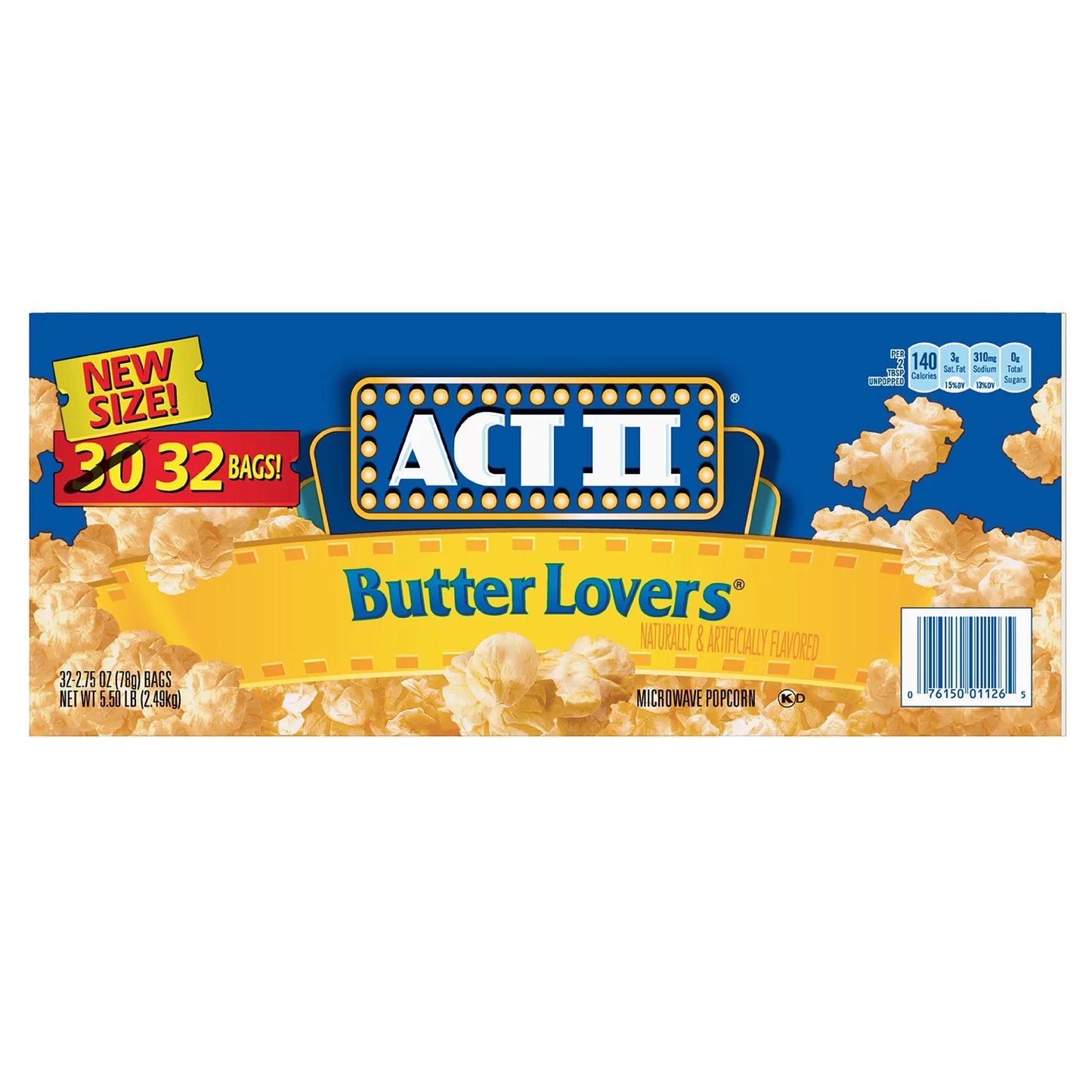 ACT II Butter Lovers Microwave Popcorn (2.75 oz., 32 pk.)