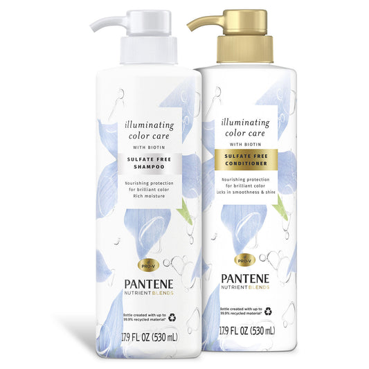 Pantene Nutrient Blends with Biotin Sulfate-Free Shampoo and Conditioner (17.9 fl. oz., 2 pk.)