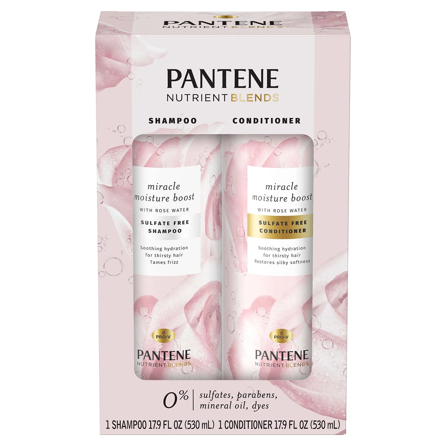 Pantene Rosewater Shampoo + Conditioner (17.9 fl. oz., 2 pk.)