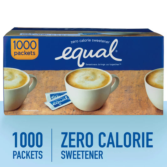 Equal Zero Calorie Sweetener Packets, 1,000-count
