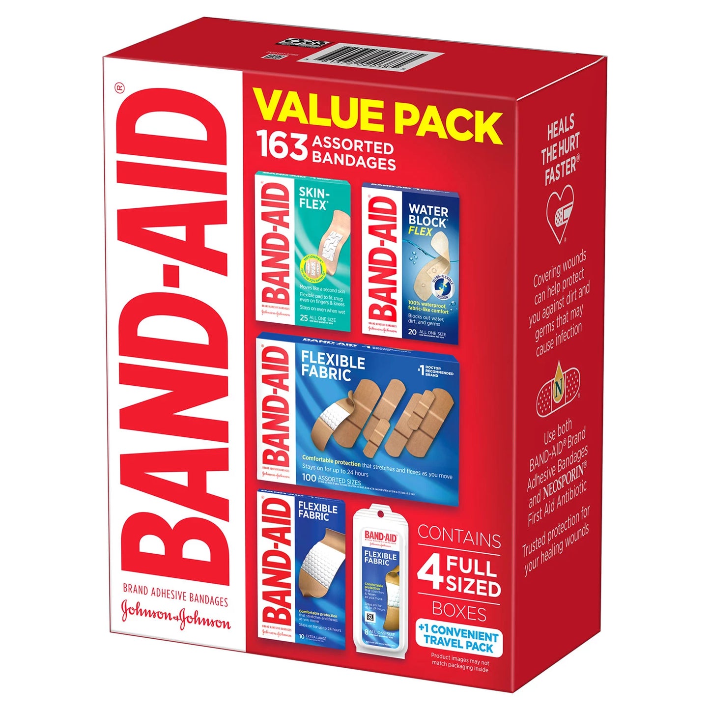 Band-Aid Brand Variety Pack Adhesive Bandages (163 ct.)