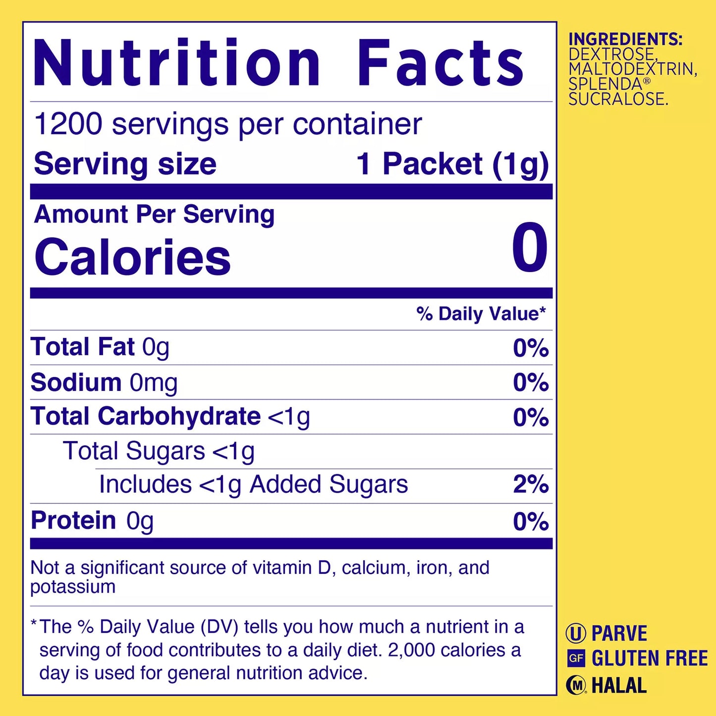 Splenda No-Calorie Sweetener Packets (1,200 ct.)