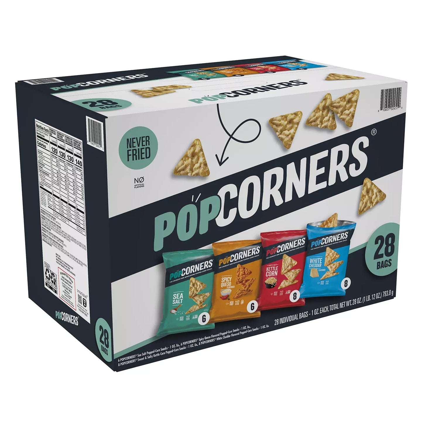 PopCorners Gourmet Popcorn, Variety Pack, 1.0 oz, 30-count