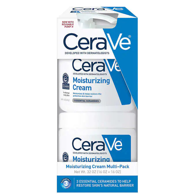 CeraVe Moisturizing Cream 16 oz pump + 16 oz refill, 2-pack