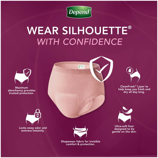 Depend Silhouette Incontinence Underwear, Extra Large (48 ct.) - Sam's Club