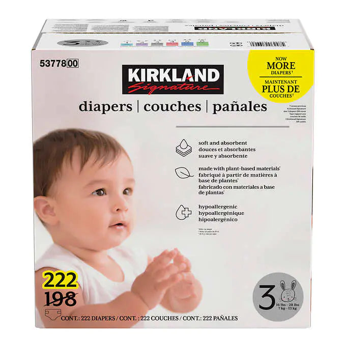 Kirkland Signature Diapers Sizes 3-6