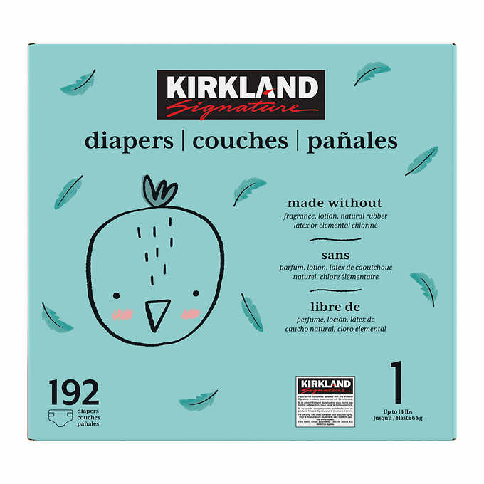 Kirkland Signature Diapers Sizes 1-2