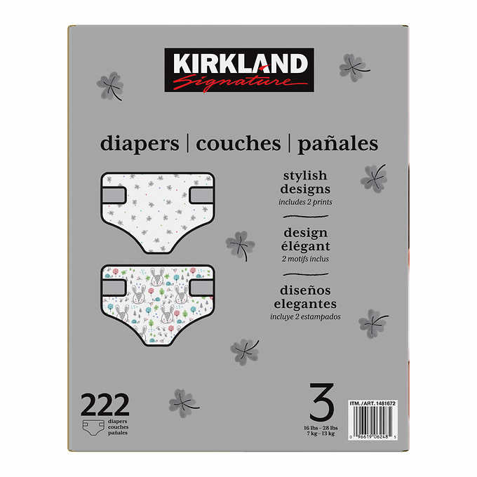 Kirkland Signature Diapers Sizes 3-6