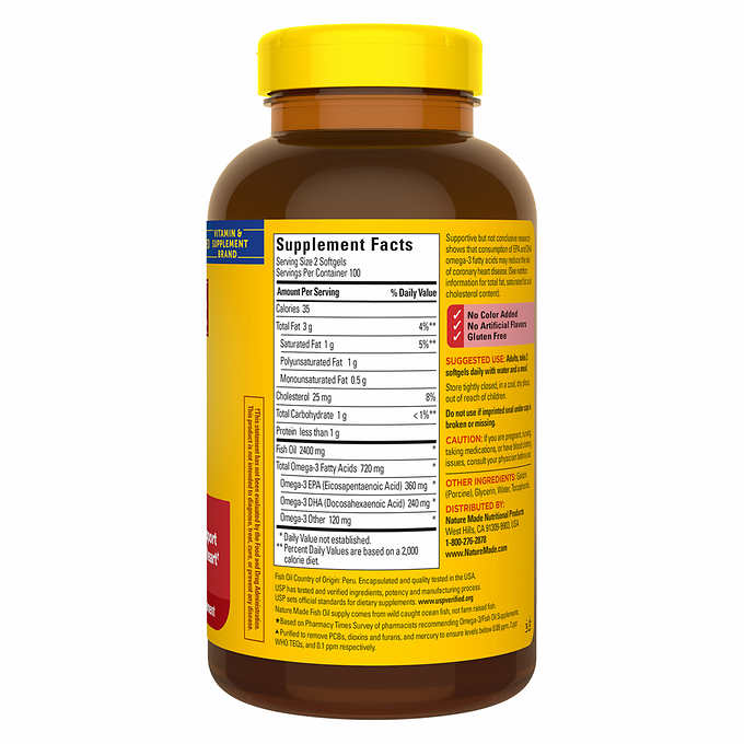 Nature Made Fish Oil 1200 mg, 400 Softgels