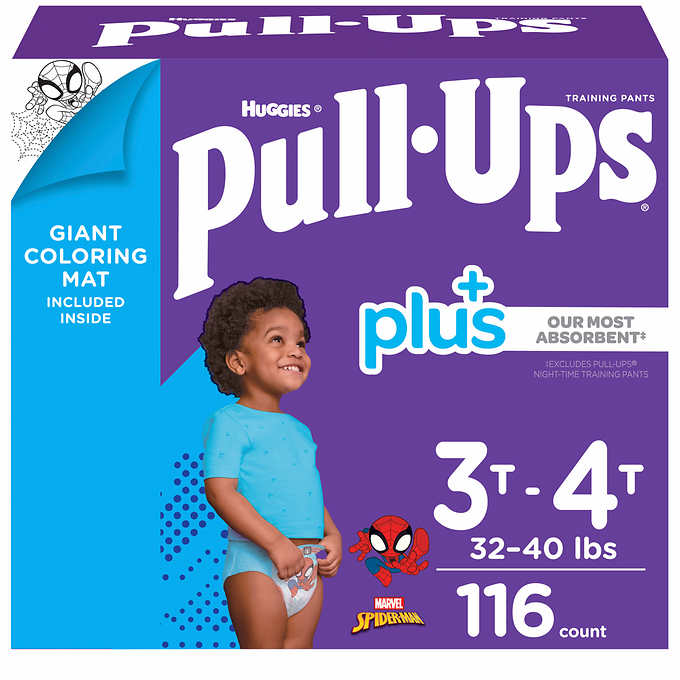 Pull-Ups Boys' Night-Time Training Pants, 3T-4T (32-40 lbs), 60 Ct (Select  for More Options)